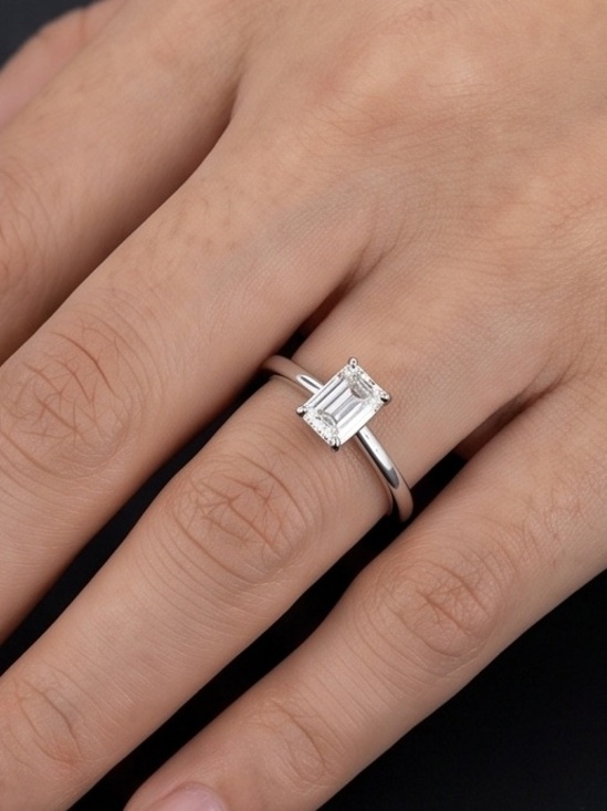 Moissanite Jewelry - Moissanite Solitaire .75 CTW 925 sterling silver Ting
